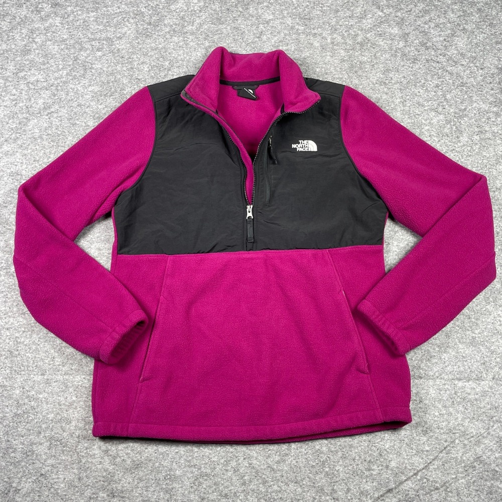 The North Face Fleece Pullover Womens M Pink Denali 2 Quarter Zip Outdoor
